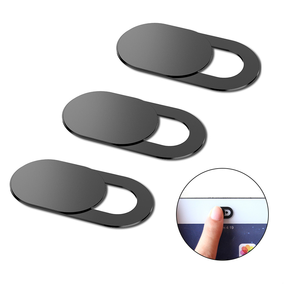 Laptop Accessories For Protection - 3 stks Zwart Plastic Webcam Cover