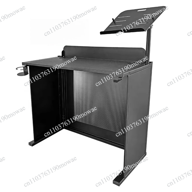 Laptop Accessories Table - Stalen DJ-tafel met geïntegreerde laptopstandaard en
