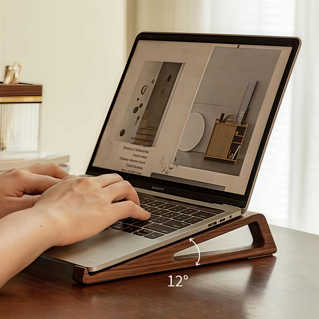 Laptop Accessories All In One - Draagbare opvouwbare houten laptopstandaard - Ergonomisch
