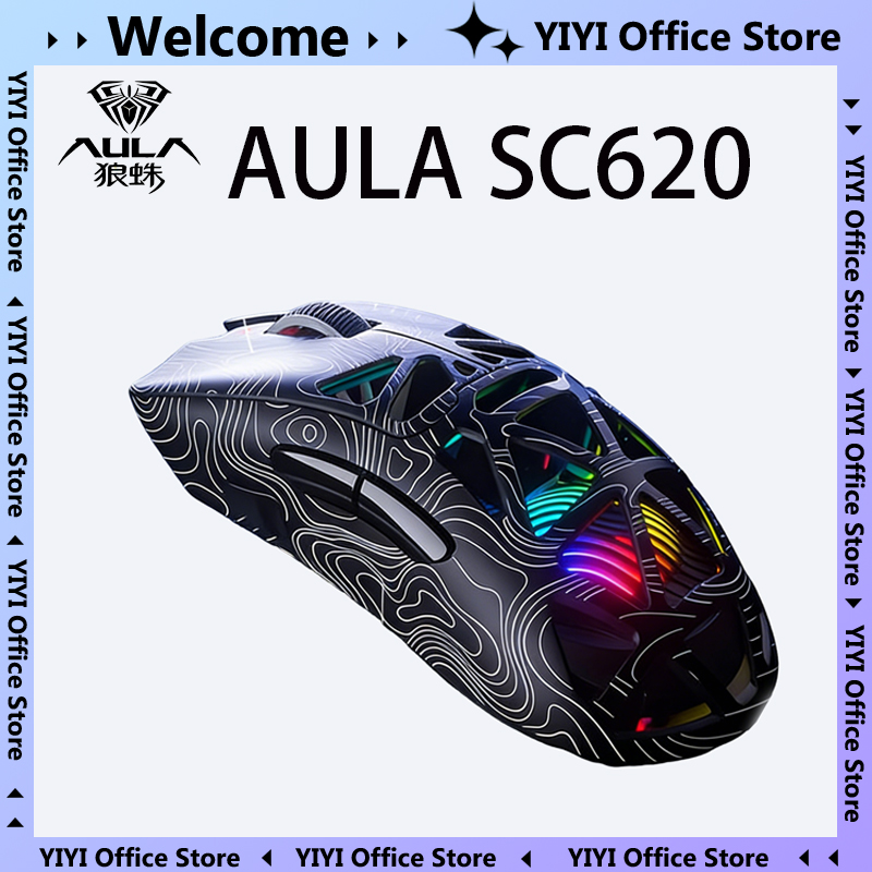 Laptop Accessories Rgb - AULA SC620 Tri-Mode draadloze gamingmuis PAW3311