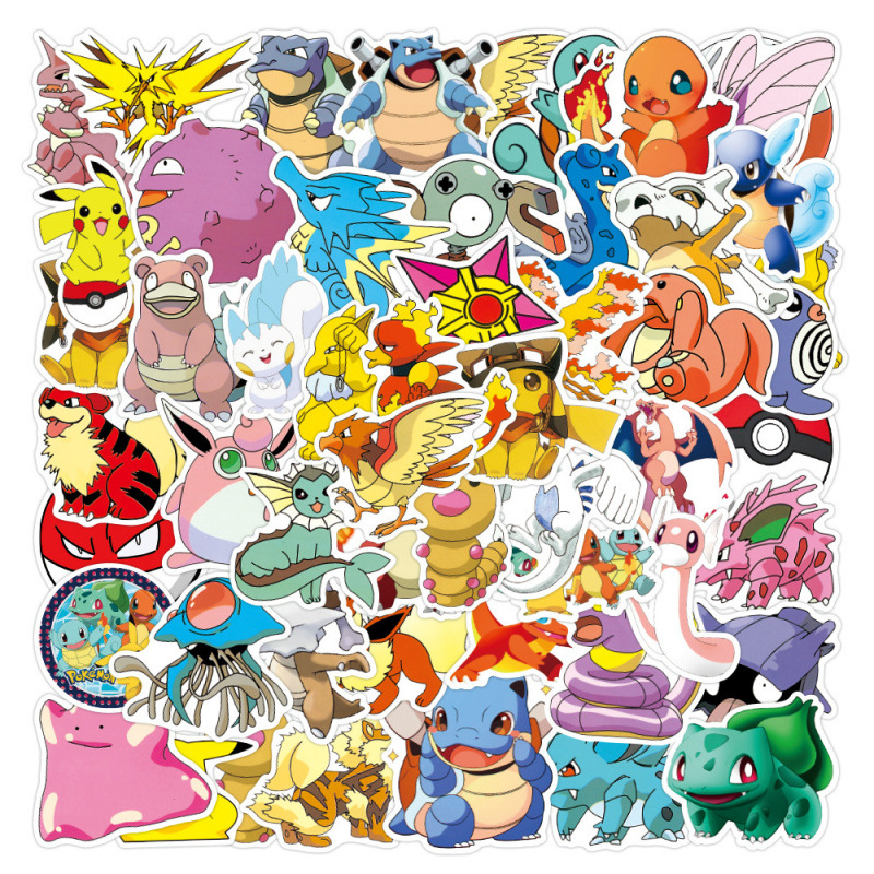 Laptop Accessories Kids - 49 stuks Kawaii Cartoon Anime Stickers