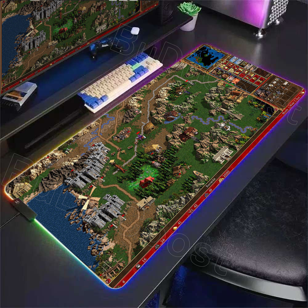 Laptop Accessories Rgb - RGB-gloeiende bureaumat Heroes of Might and
